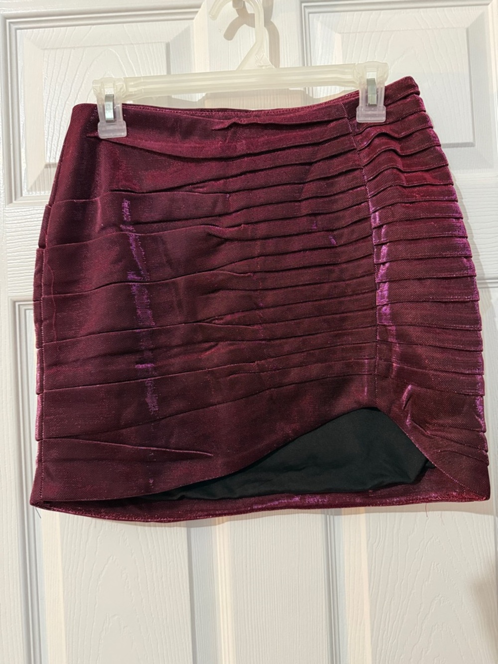 DO+BE Burgundy Bandage Mini Skirt